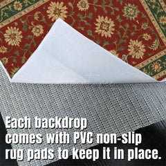 Aperturee - Aperturee Baroque Floral Pattern Photo Fabric Floor Backdrop