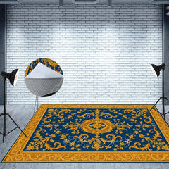 Aperturee - Aperturee Baroque Patterns Fabric Floor Backdrop For Photo
