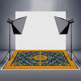 Aperturee - Aperturee Baroque Repeat Pattern Rubber Floor Mat For Photo