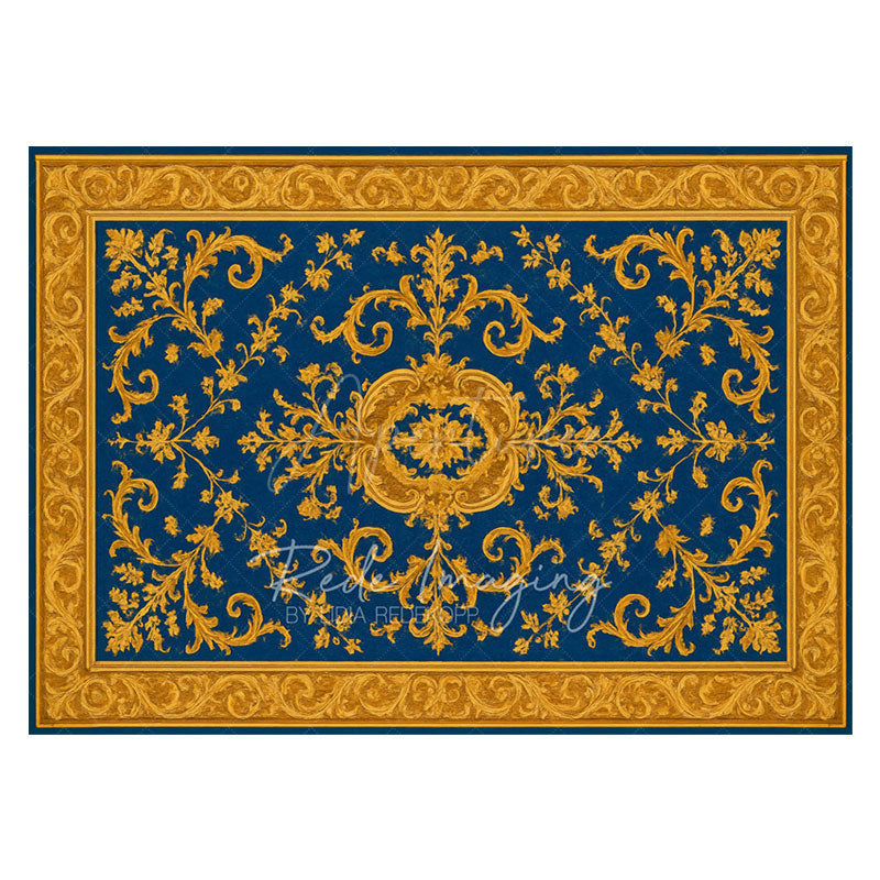 Aperturee - Aperturee Baroque Repeat Pattern Rubber Floor Mat For Photo