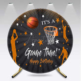 Aperturee Aperturee Basketball Game Time Boy Round Birthday Backdrop
