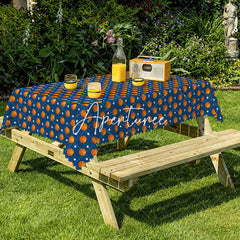 Aperturee - Aperturee Basketball Star String Blue Rectangular Tablecloth
