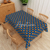 Aperturee - Aperturee Basketball Star String Blue Rectangular Tablecloth