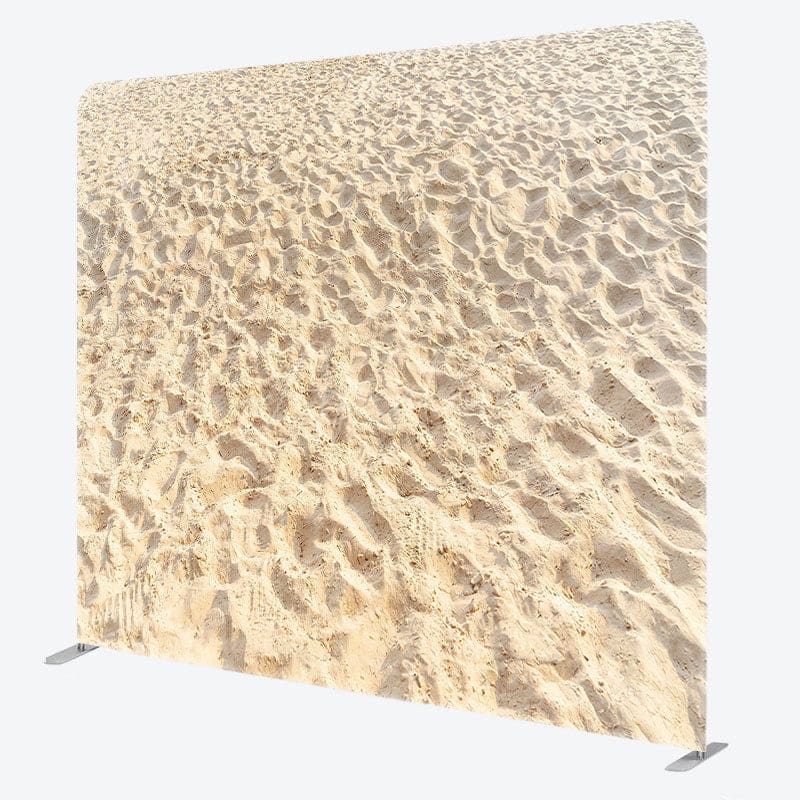 Aperturee - Aperturee Beach Sand Holiday Photo Square Tension Backdrop