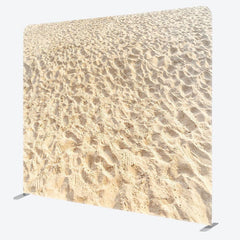 Aperturee - Aperturee Beach Sand Holiday Photo Square Tension Backdrop