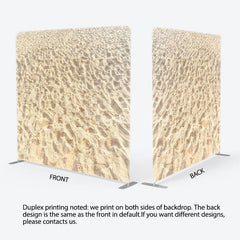 Aperturee - Aperturee Beach Sand Holiday Photo Square Tension Backdrop