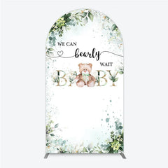Aperturee - Aperturee Bearly Wait Arch Backdrop Teddy Bear Eucalyptus Greenery Baby Shower Party Decor