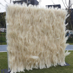 Aperturee - Aperturee Beige Boho Artificial Reed Birthday Party Decor