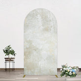 Aperturee - Aperturee Beige Yellow Retro Abstract Texture Arch Backdrop