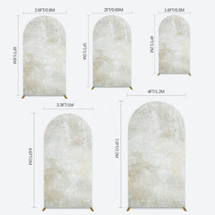 Aperturee - Aperturee Beige Yellow Retro Abstract Texture Arch Backdrop