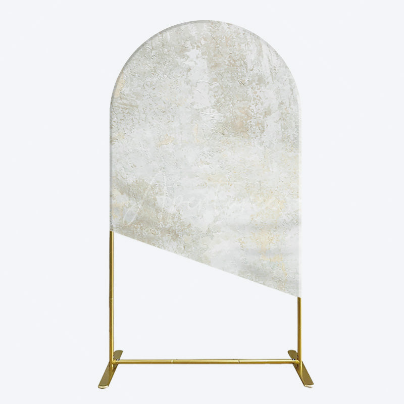 Aperturee - Aperturee Beige Yellow Retro Abstract Texture Arch Backdrop