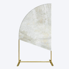 Aperturee - Aperturee Beige Yellow Retro Abstract Texture Half Moon Arch Backdrop