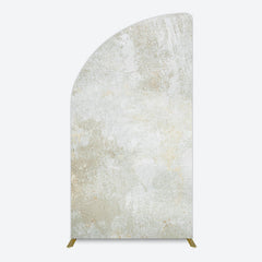 Aperturee - Aperturee Beige Yellow Retro Abstract Texture Half Moon Arch Backdrop