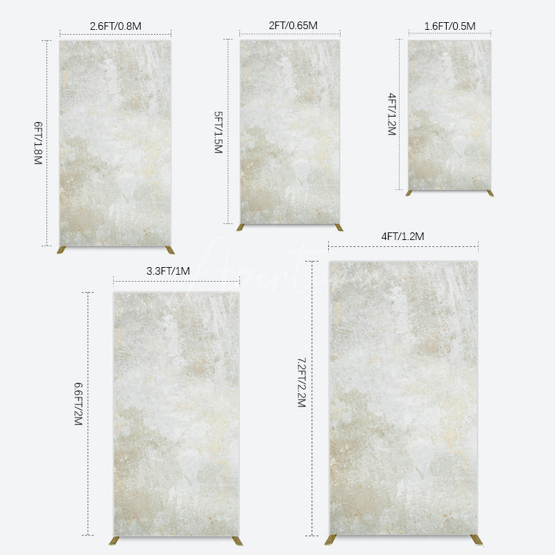 Aperturee - Aperturee Beige Yellow Retro Abstract Texture Rectangle Backdrop