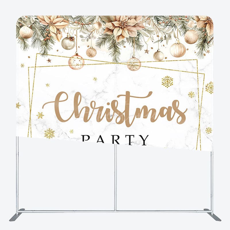Aperturee - Aperturee Bells Floral Boho Marbled Xmas Pillow Case Backdrop