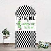 Aperturee Aperturee Big Dili Turning One Plaid Birthday Arch Backdrop
