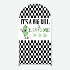 Aperturee Aperturee Big Dili Turning One Plaid Birthday Arch Backdrop