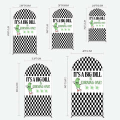 Aperturee Aperturee Big Dili Turning One Plaid Birthday Arch Backdrop