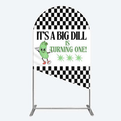 Aperturee Aperturee Big Dili Turning One Plaid Birthday Arch Backdrop