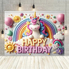 Aperturee Aperturee Birthday 3D Gifts Unicorn Backdrop Floating Party Decor Fun Photo Prop for Celebrations
