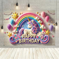 Aperturee Aperturee Birthday 3D Gifts Unicorn Backdrop Floating Party Decor Fun Photo Prop for Celebrations