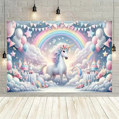 Aperturee Aperturee Birthday 3D Gifts Unicorn Backdrop Floating Party Decor Fun Photo Prop for Celebrations