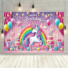 Aperturee Aperturee Birthday 3D Gifts Unicorn Backdrop Floating Party Decor Fun Photo Prop for Celebrations