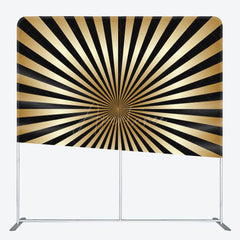 Aperturee - Aperturee Black And Gold Rays Artistic Backdrop For Decoration