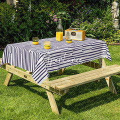 Aperturee - Aperturee Black And White Zebra Stripes Rectangle Tablecloth