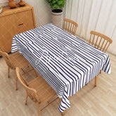 Aperturee - Aperturee Black And White Zebra Stripes Rectangle Tablecloth