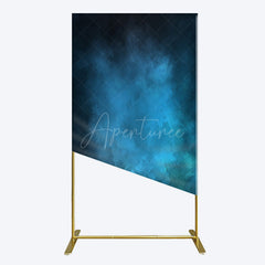 Aperturee - Aperturee Black Blue Abstract Texture Birthday Rectangle Backdrop
