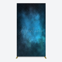 Aperturee - Aperturee Black Blue Abstract Texture Birthday Rectangle Backdrop