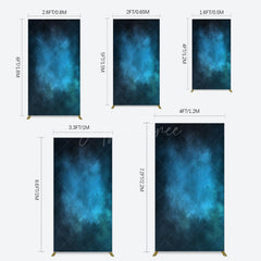 Aperturee - Aperturee Black Blue Abstract Texture Birthday Rectangle Backdrop