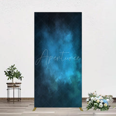 Aperturee - Aperturee Black Blue Abstract Texture Birthday Rectangle Backdrop