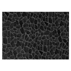Aperturee - Aperturee Black Caved Grey Gravel Texture Rubber Floor Mat