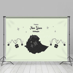 Aperturee - Aperturee Black Clover Map Happy New Year Ethiopia Backdrop