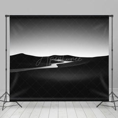 Aperturee - Aperturee Black Dark Simple Sand Dunes Natural Scene Backdrop