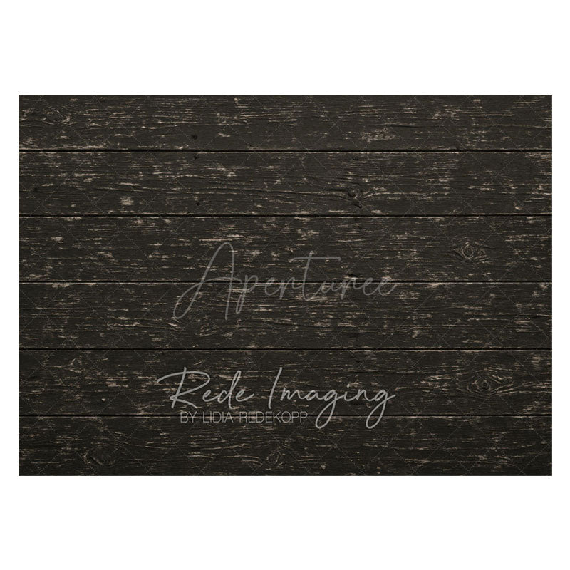 Aperturee - Aperturee Black Grey Retro Wood Rubber Floor Mat For Photo