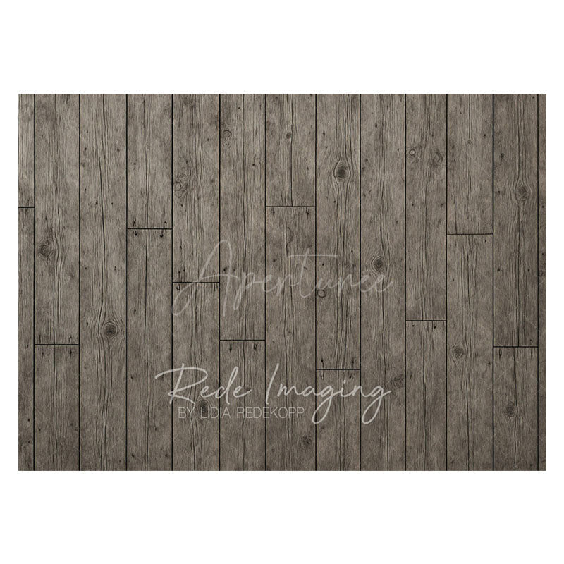 Aperturee - Aperturee Black Grey Vibe Wooden Rubber Floor Mat For Photo