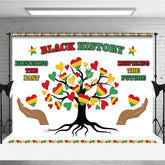 Aperturee - Aperturee Black History Month Backdrop Honoring the Past Inspiring the Future Heart Tree Background African American Heritage