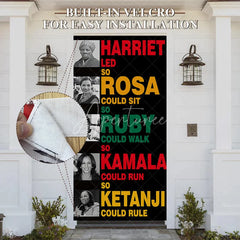 Aperturee - Aperturee Black History Month Door Cover Inspirational Women Civil Rights Leader Party Decoration Harriet Rosa Ruby Kamala