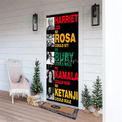 Aperturee - Aperturee Black History Month Door Cover Inspirational Women Civil Rights Leader Party Decoration Harriet Rosa Ruby Kamala