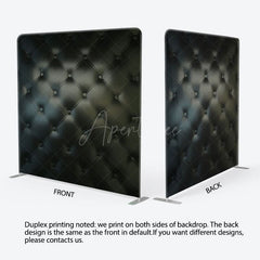 Aperturee - Aperturee Black Leather Sofa Style Fabric Backdrop For Decoration