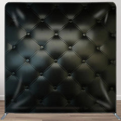 Aperturee - Aperturee Black Leather Style Double-sided Backdrop For Decor