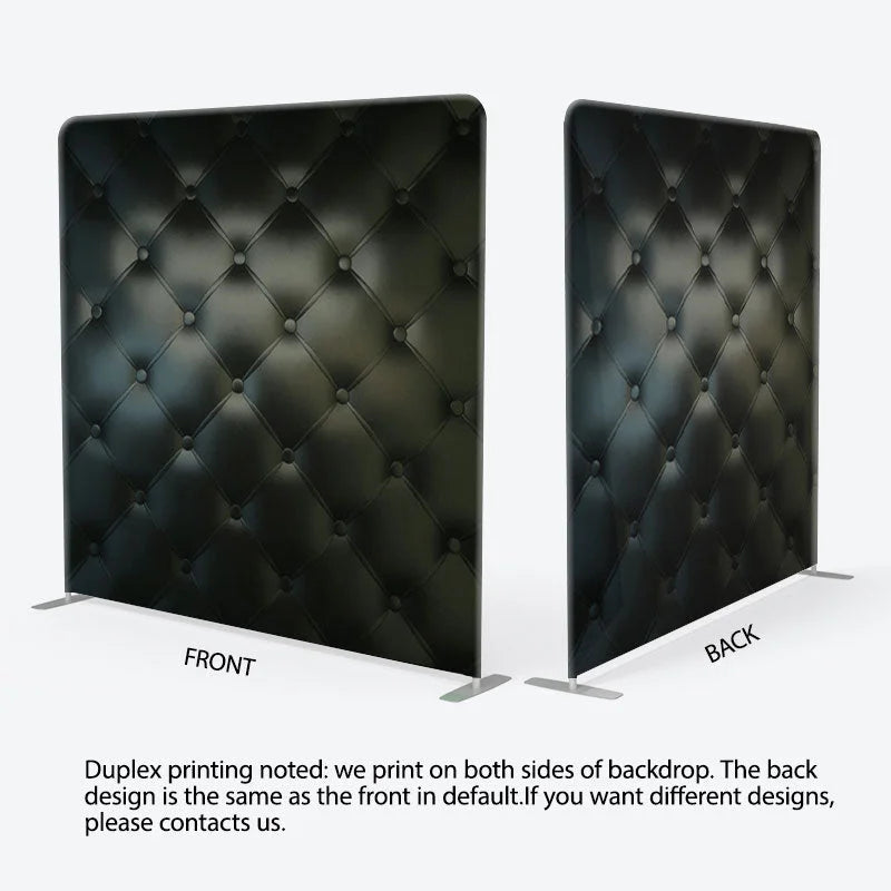 Aperturee - Aperturee Black Leather Style Double-sided Backdrop For Decor