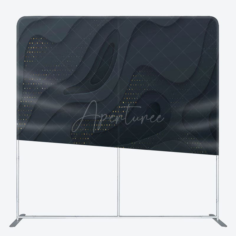 Aperturee - Aperturee Black Paper Cut Gold Layering Backdrop For Decoration