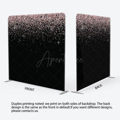 Aperturee - Aperturee Black Pink Glitter Dance Party Pillow Case Backdrop