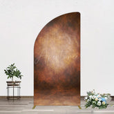 Aperturee - Aperturee Black Red Abstract Texture Birthday Half Moon Arch Backdrop