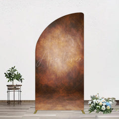 Aperturee - Aperturee Black Red Abstract Texture Birthday Half Moon Arch Backdrop