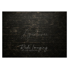 Aperturee - Aperturee Black Retro Wood Old Style Rubber Floor Mat For Photo